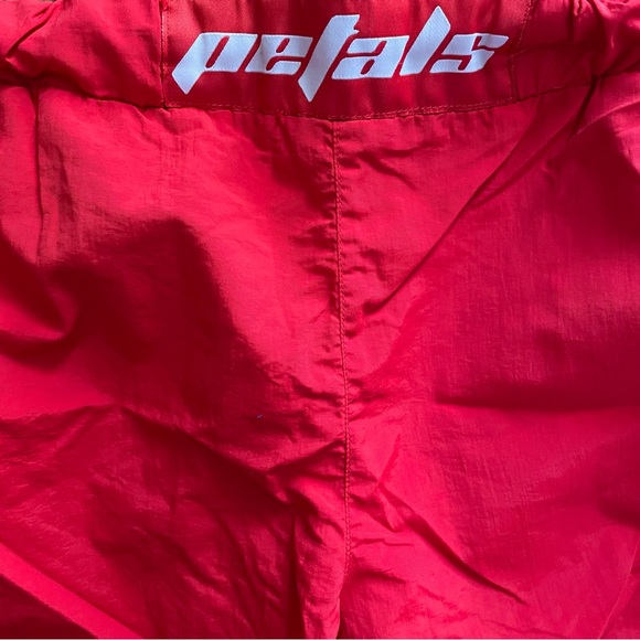 Petals & Peacocks, Be Kind to My Petals Red Nylon Rose Side Print Joggers - Picture 7 of 7